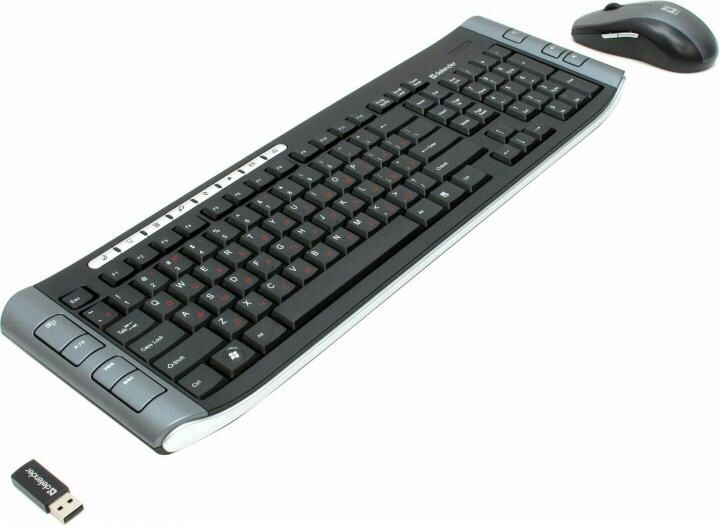Беспроводная мультимедийная клавиатура и мышь Defender Maverick 9515