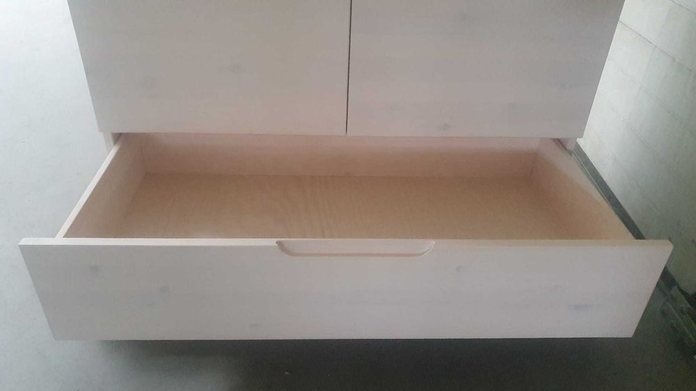 Szafa drewniana, bielona 2-drzwiowa ECO