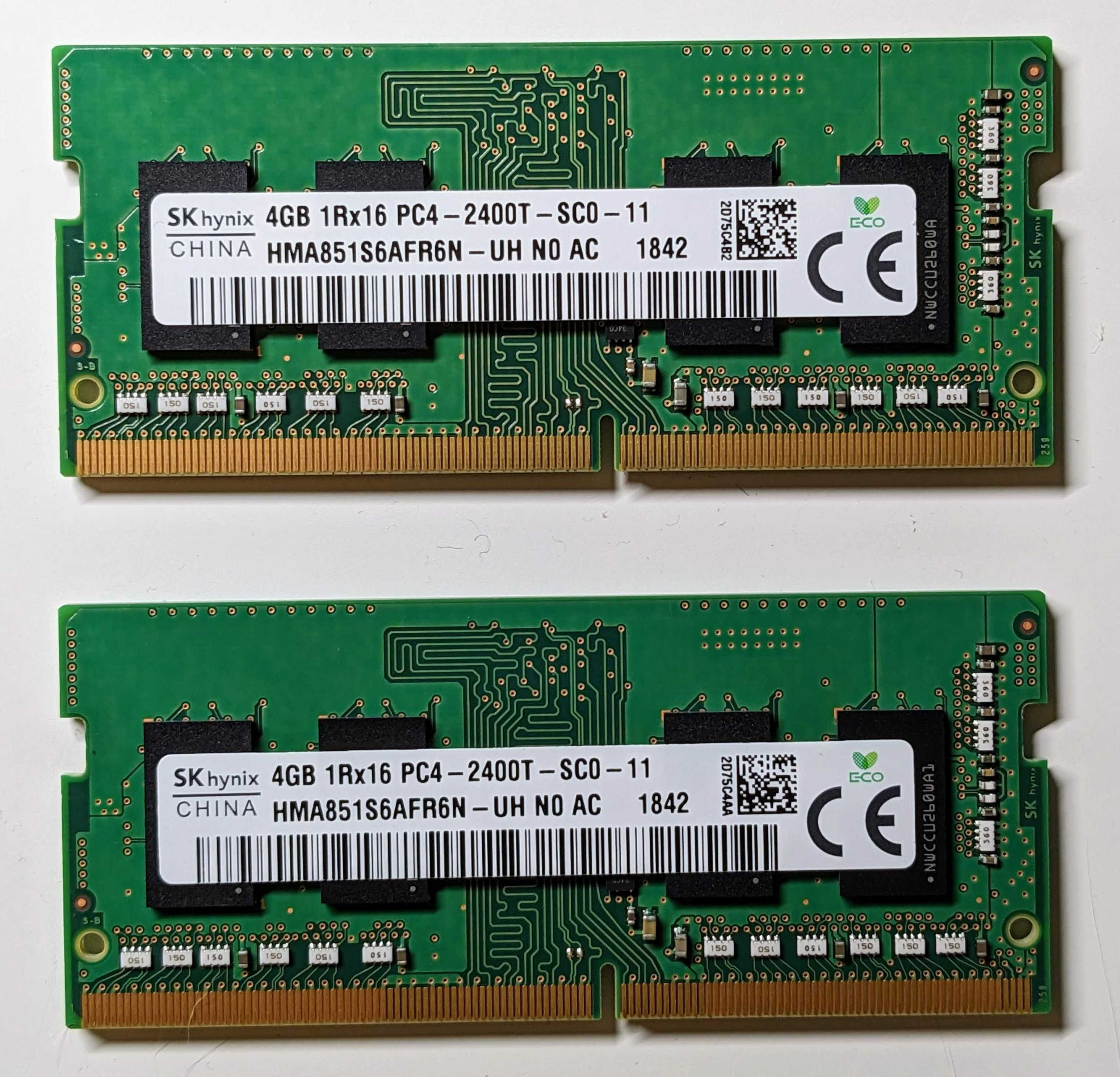Pamięć RAM SODIMM DDR4 2400 Mhz 2x4gb
