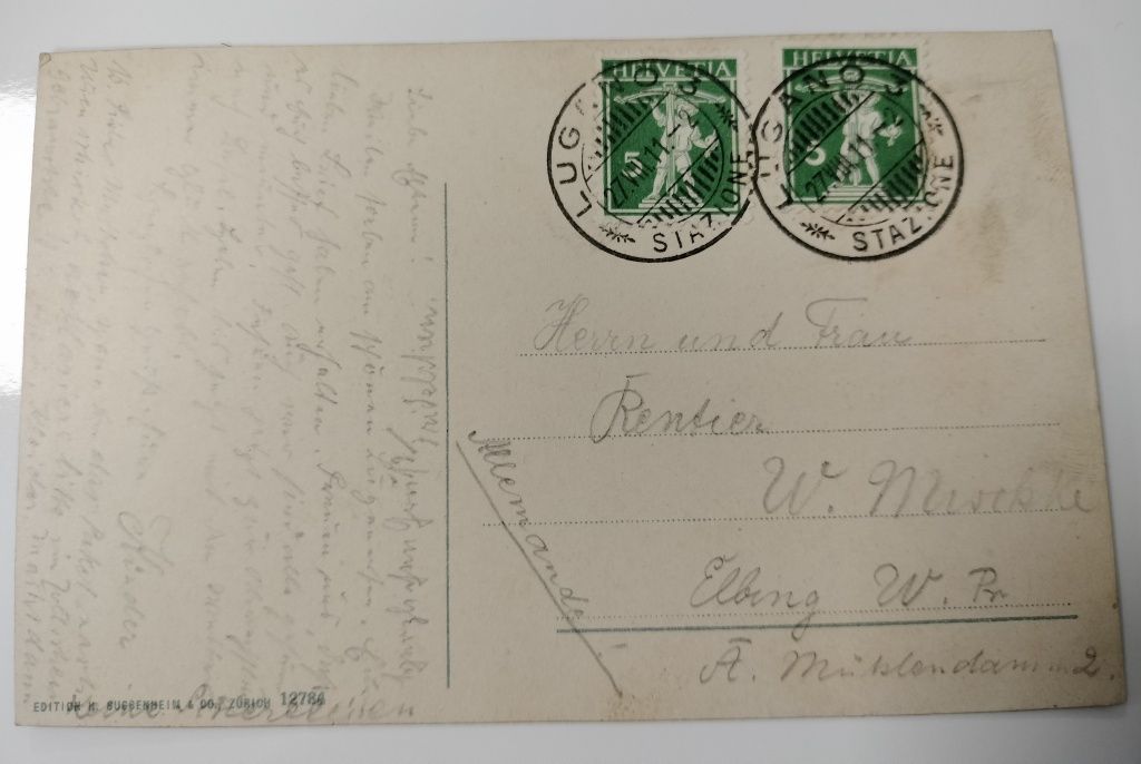 Pocztówka Lago di Lugano Oria, Villa Barchese Brusali - Postkarte