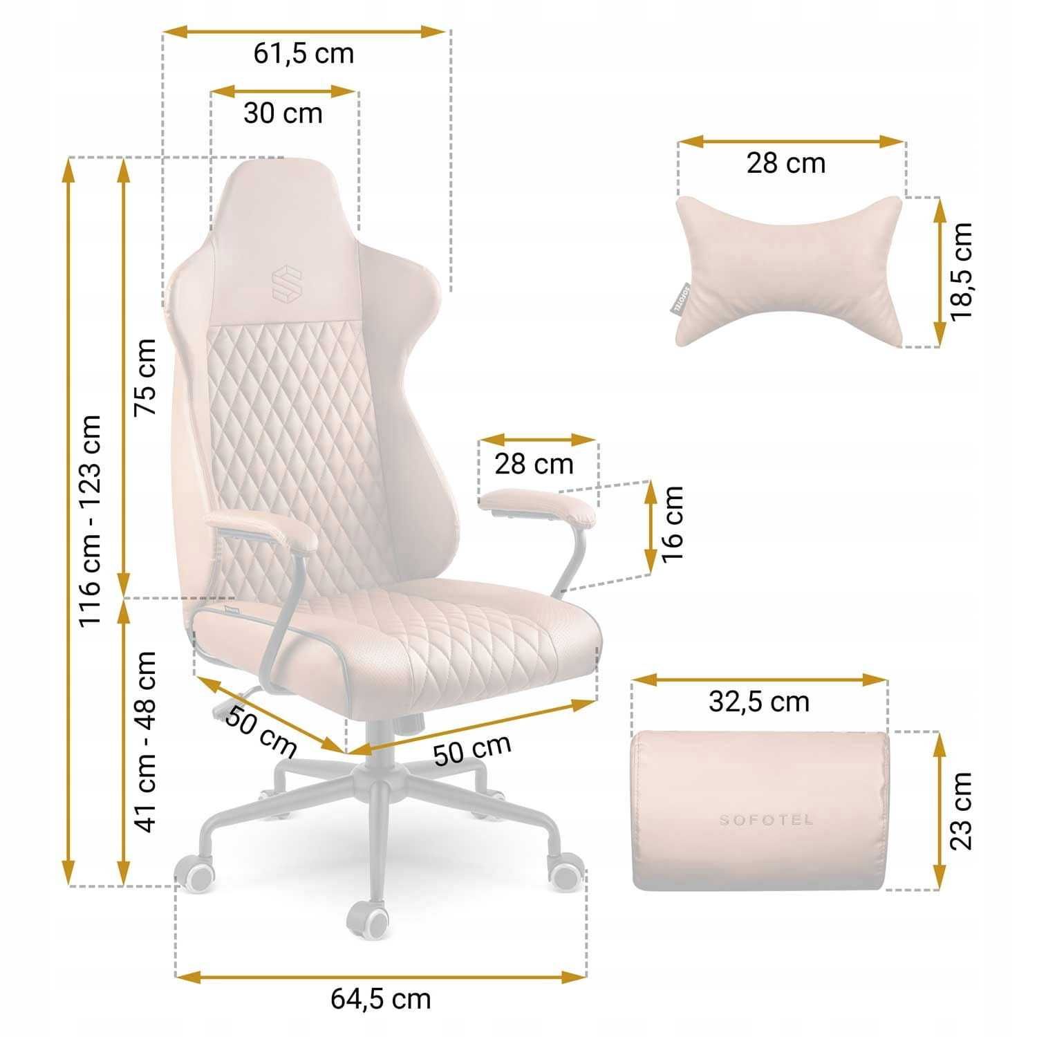Fotel biurowy Sofotel Werona - brązowy