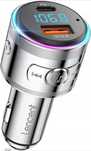 Transmiter FM Lencent 5.3 BT Ładowarka 48W QC3.0 PD USB C