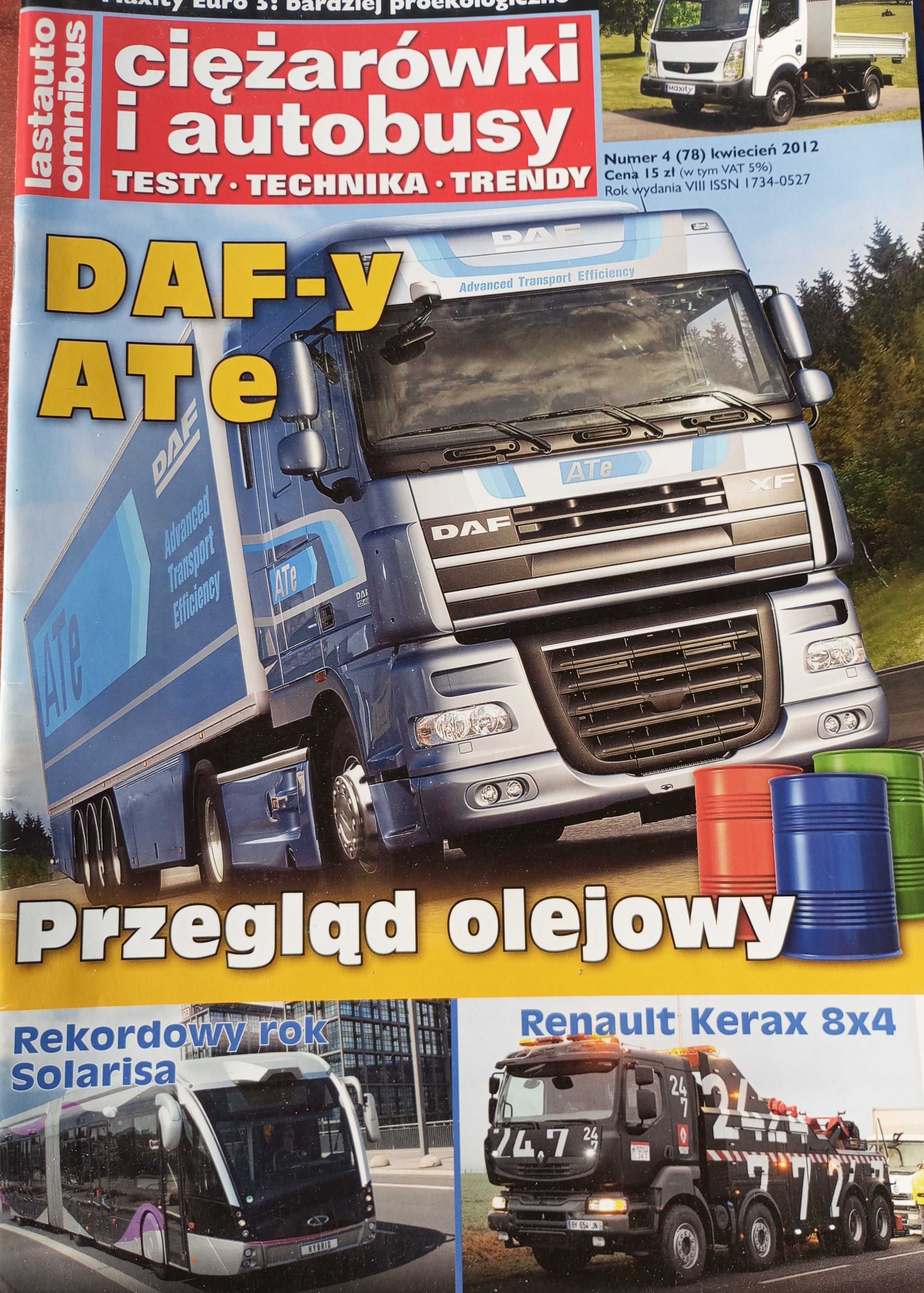 Ciężarówki i autobusy. 2012 r. 8 numerów -7 sztuk.
