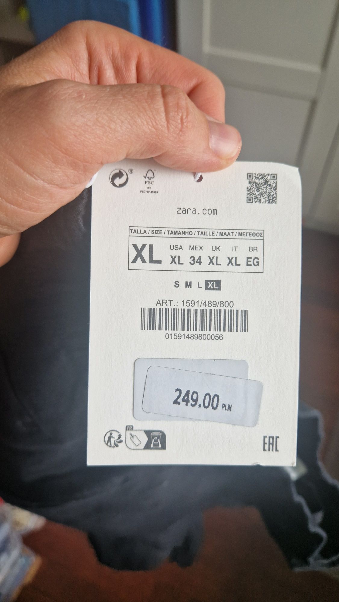 Zara lniane męskie spodnie XL