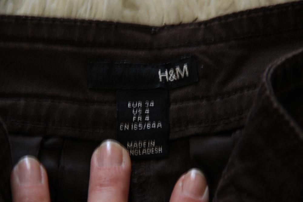 H&M шорты темно коричневые длинные до колен