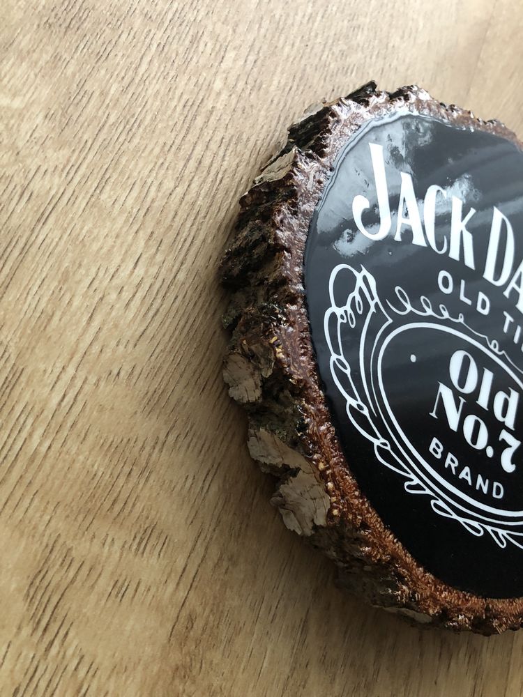 Jack Daniels podstawka ozdoba vintage plaster drewna