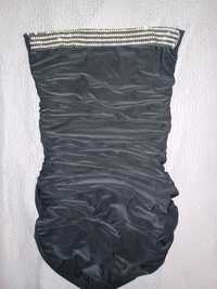 Czarna elastyczna sukienka z cekinami 36