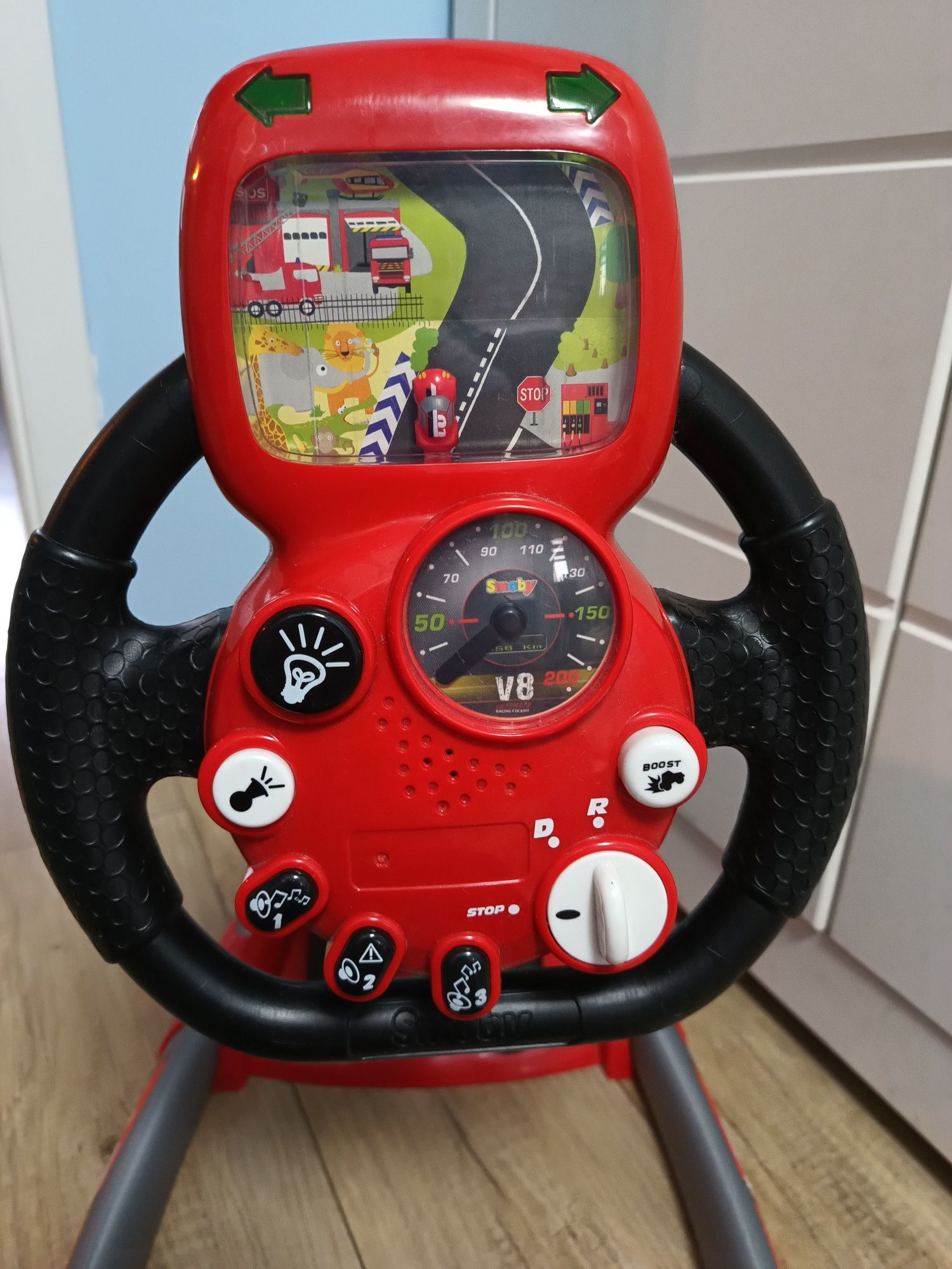 SMOBY Symulator jazdy V8 Driver Kierownica Dźwięki prezent dla chłopca