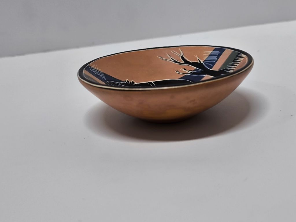 Tigela artesanal decorativa africana Tanzânia (10cm)