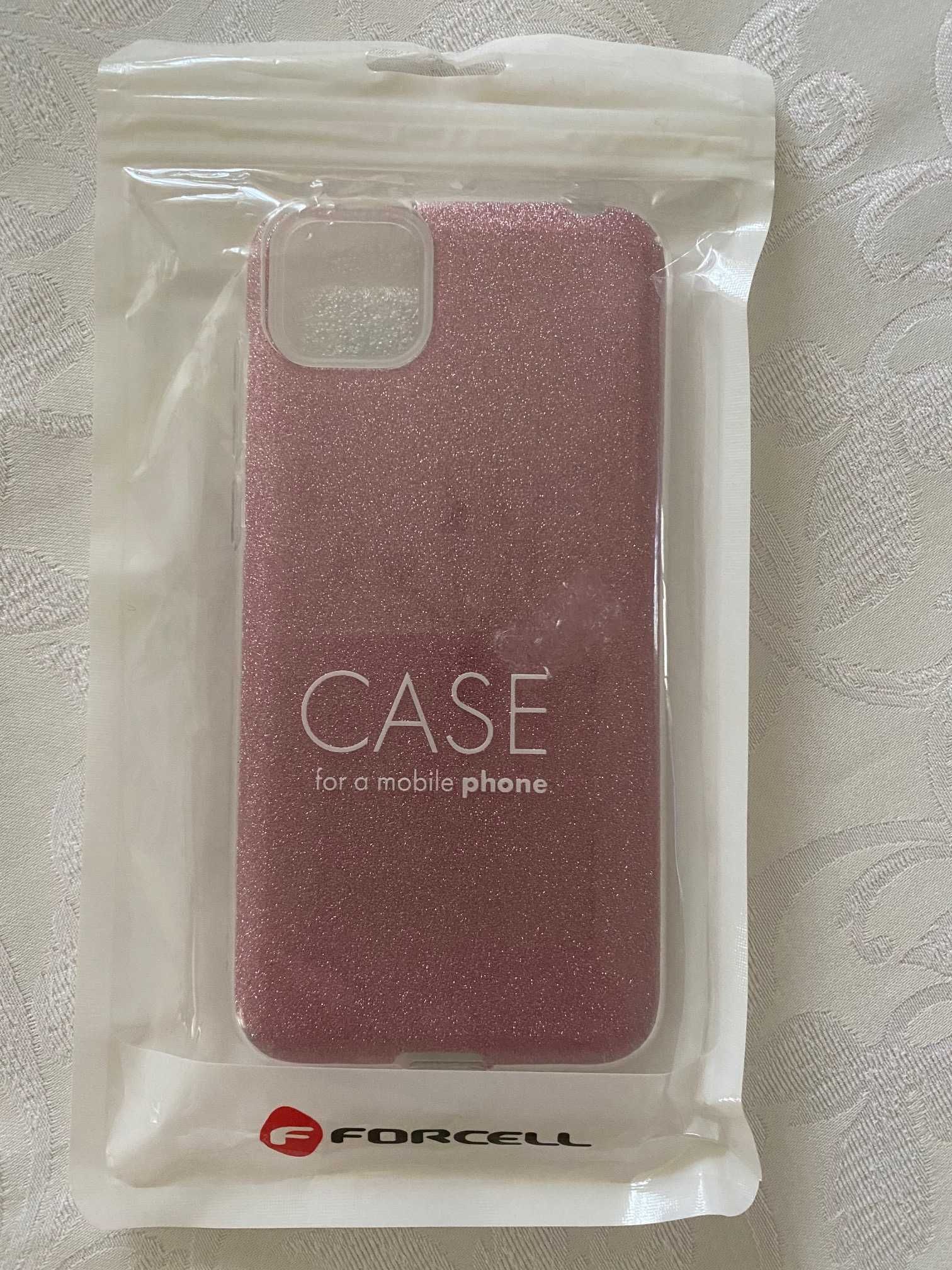 etui pokrowiec HUAWEI Y5P pastelowy różowy z brokatem