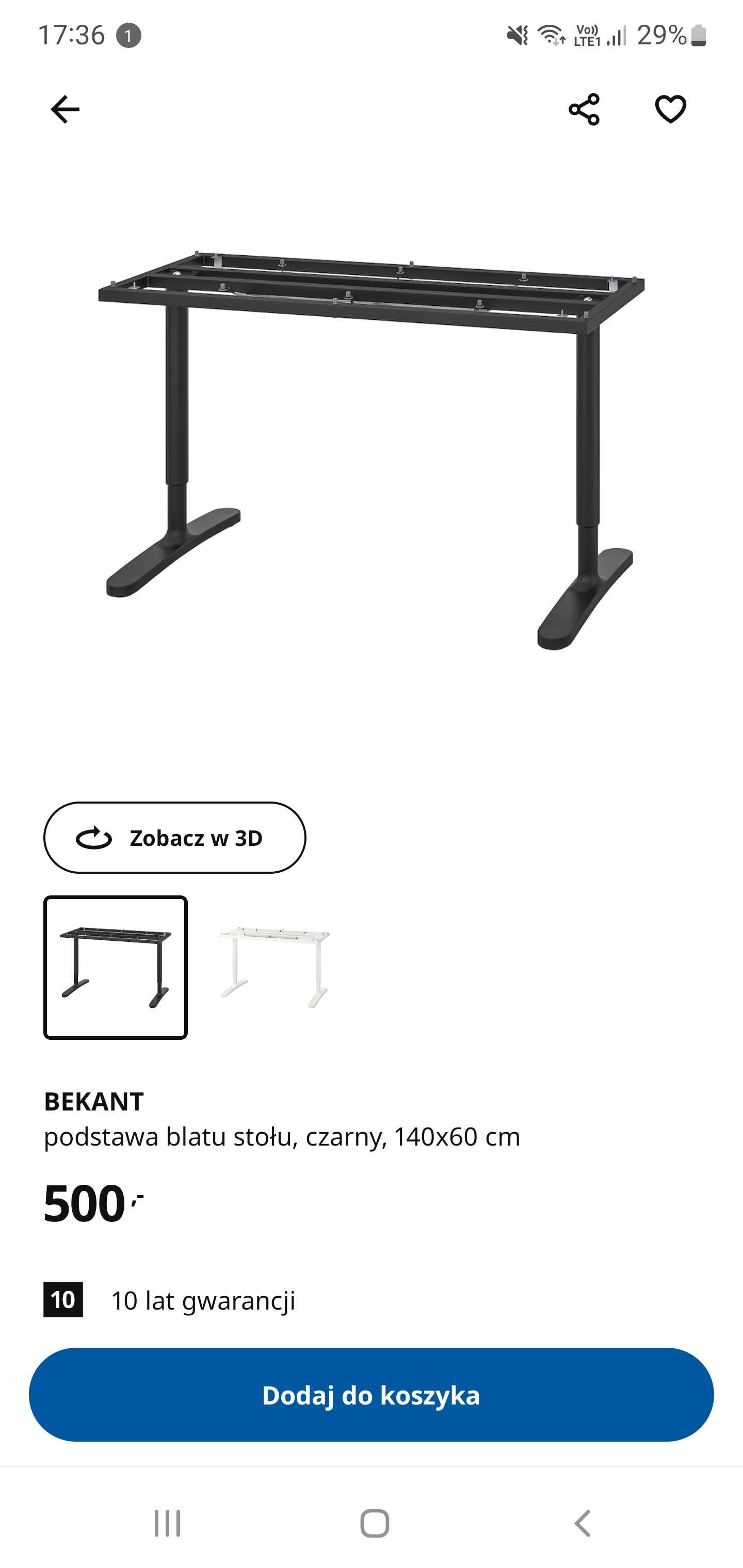 Biurko IKEA Bekant