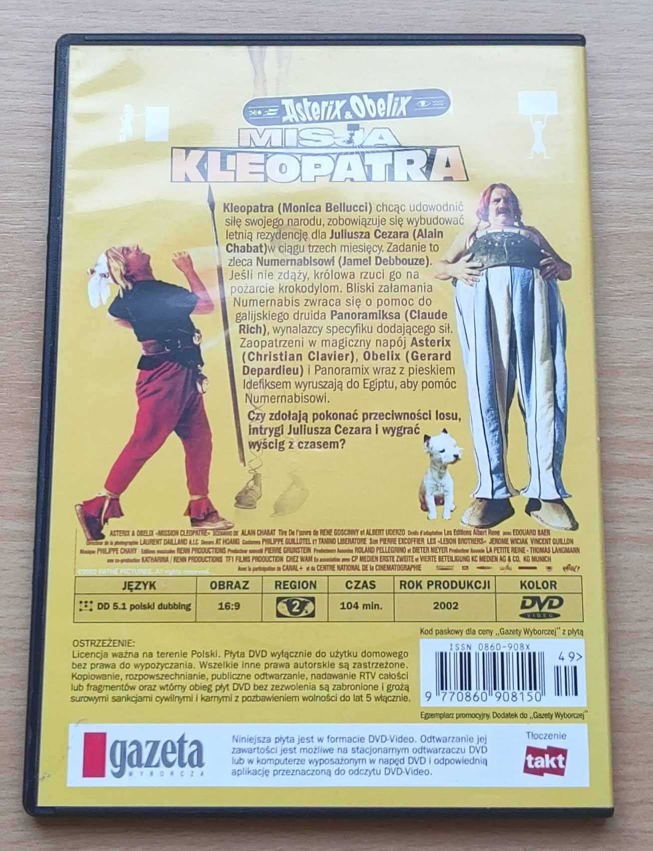 Asterix & Obelix Misja Kleopatra - film na płycie dvd - 2002r.