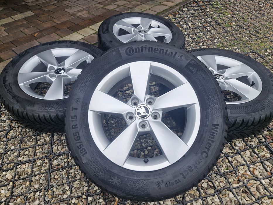 Koła zimowe Oryginalne Skoda Fabia 15" 5x100 Continental 185/65