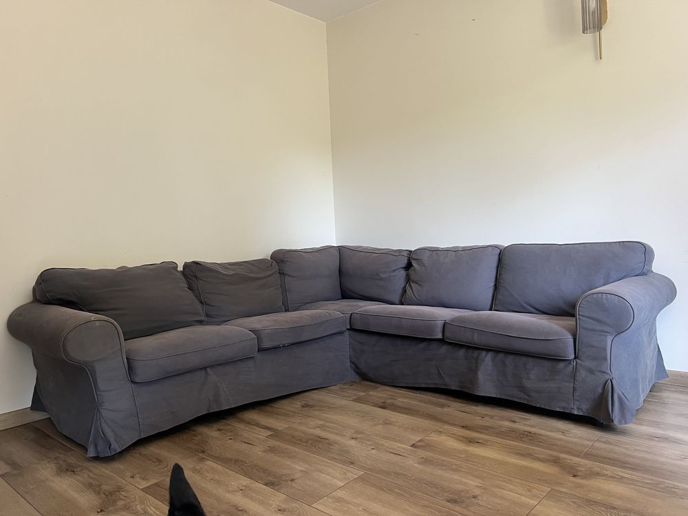 EKTORP Sofa 2-osobowa, Hakebo ciemnoszary IKEA
