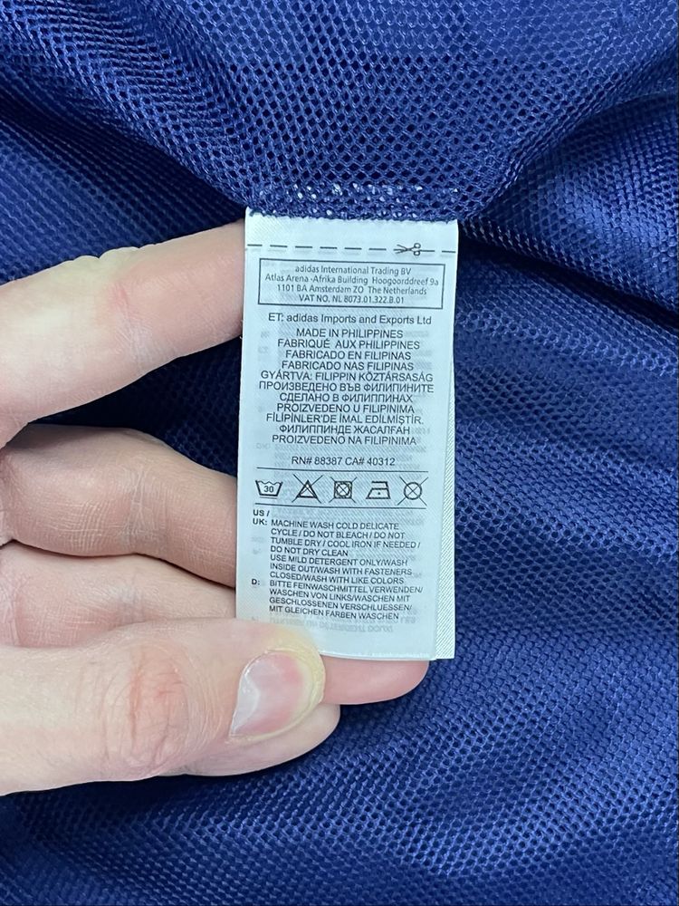 Adidas ветровка дождевик 2XL размер синяя оригинал