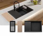 Kernau zlewozmywak KGSY 6078 1B1D deep black - nowy.