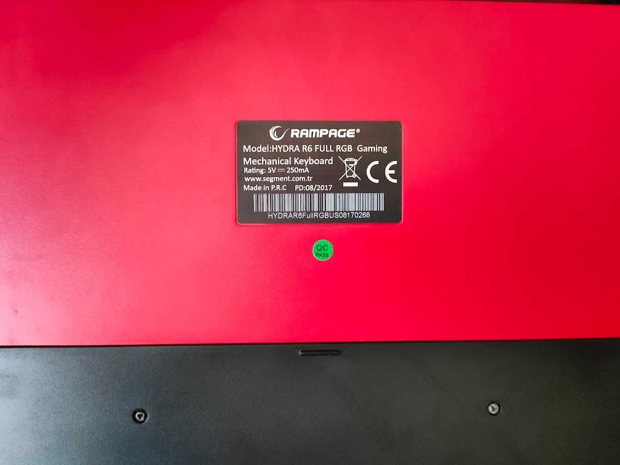 Klawiatura Mechaniczna Rampage Hydra R6 Full RGB Blue Switch