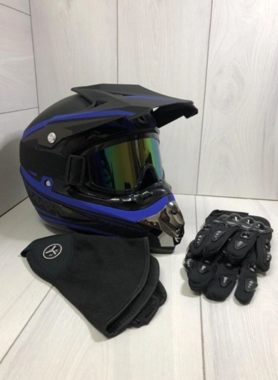 Шлем кроссовый для Мотокросса, Квадроцикла, Велоспорта, Мотошлем.