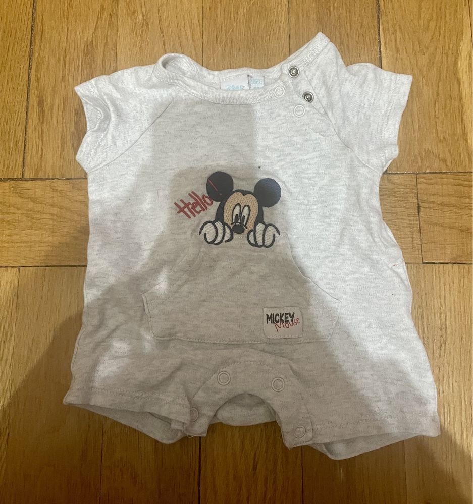 Disney baby pepco rampers myszka miki 62 szary