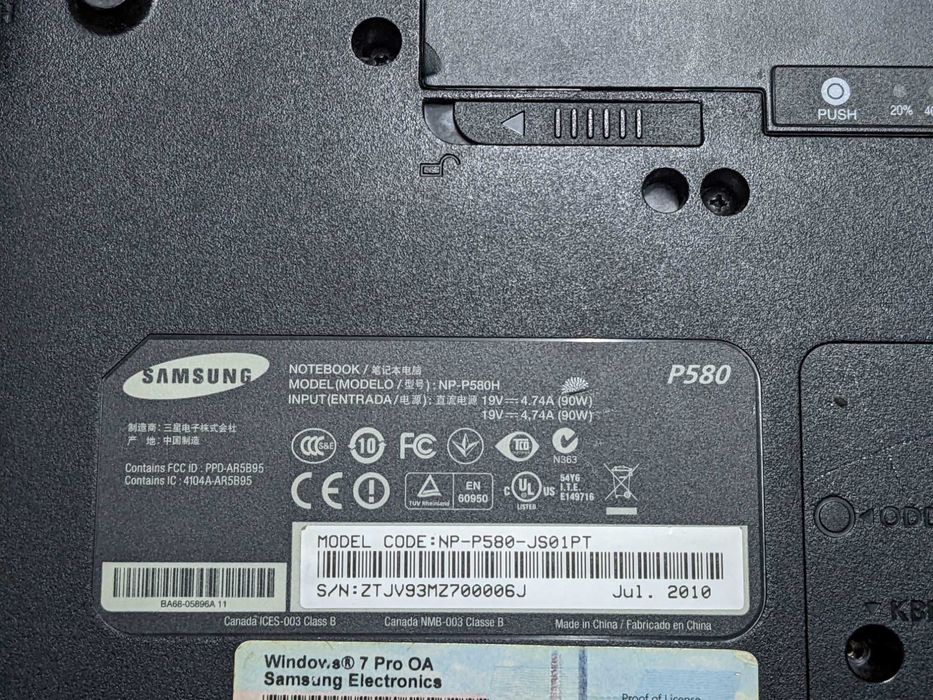 Samsung NP-580H Laptop for Parts64551956898945121