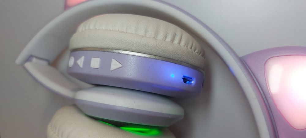 Блютуз навушники - вушка, дитячі з підсвіткою