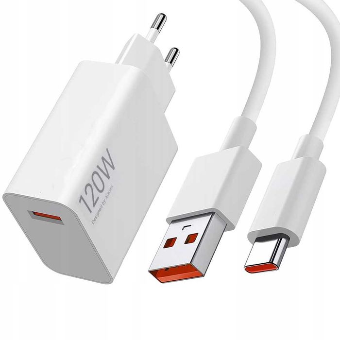 Oryginalna 120W ŁADOWARKA XIAOMI +kabel USB C Turbo Charge Hypercharge