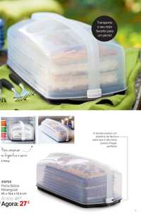 Porta bolos Rectangular Tupperware