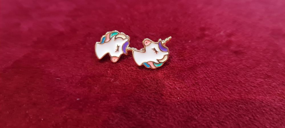 Kolczyki dla dziewczynki jednorożce