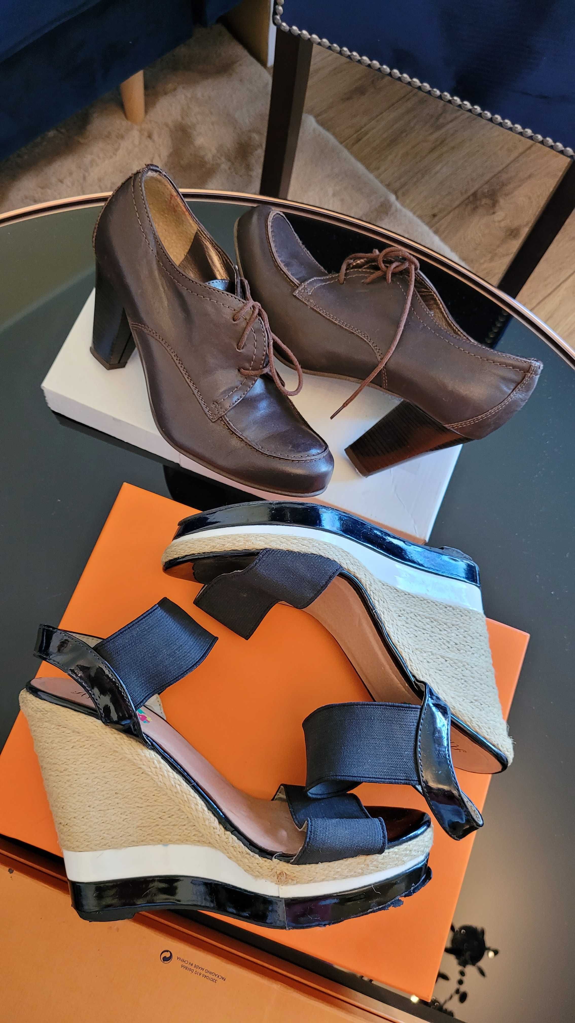 Buty damskie Szpilki kolekcja  botki półbuty skóra 37 OKAZJA GRATIS  !