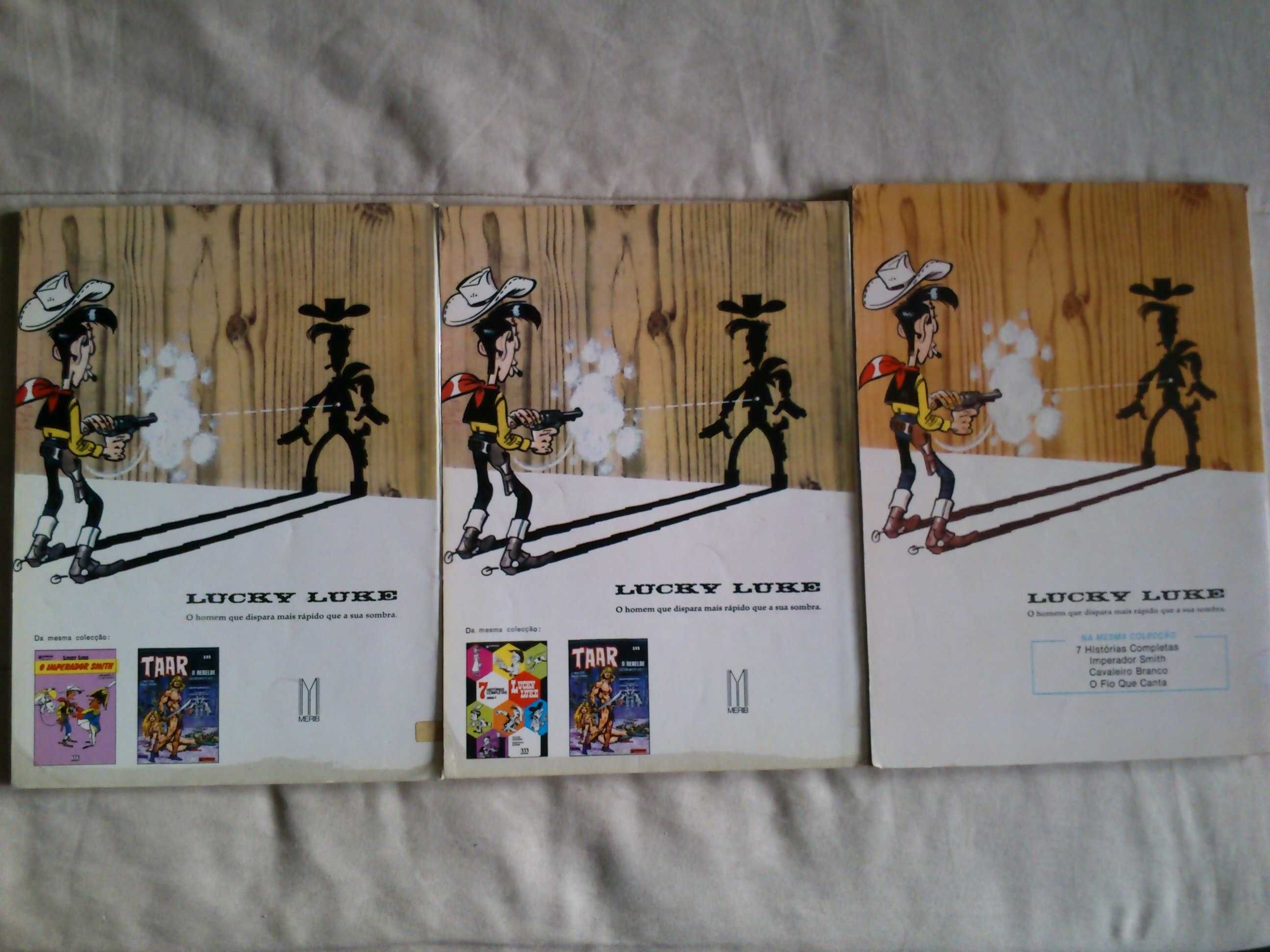 3 livros Lucky Luke, editora Meribérica, capa /lombadas em bom estado