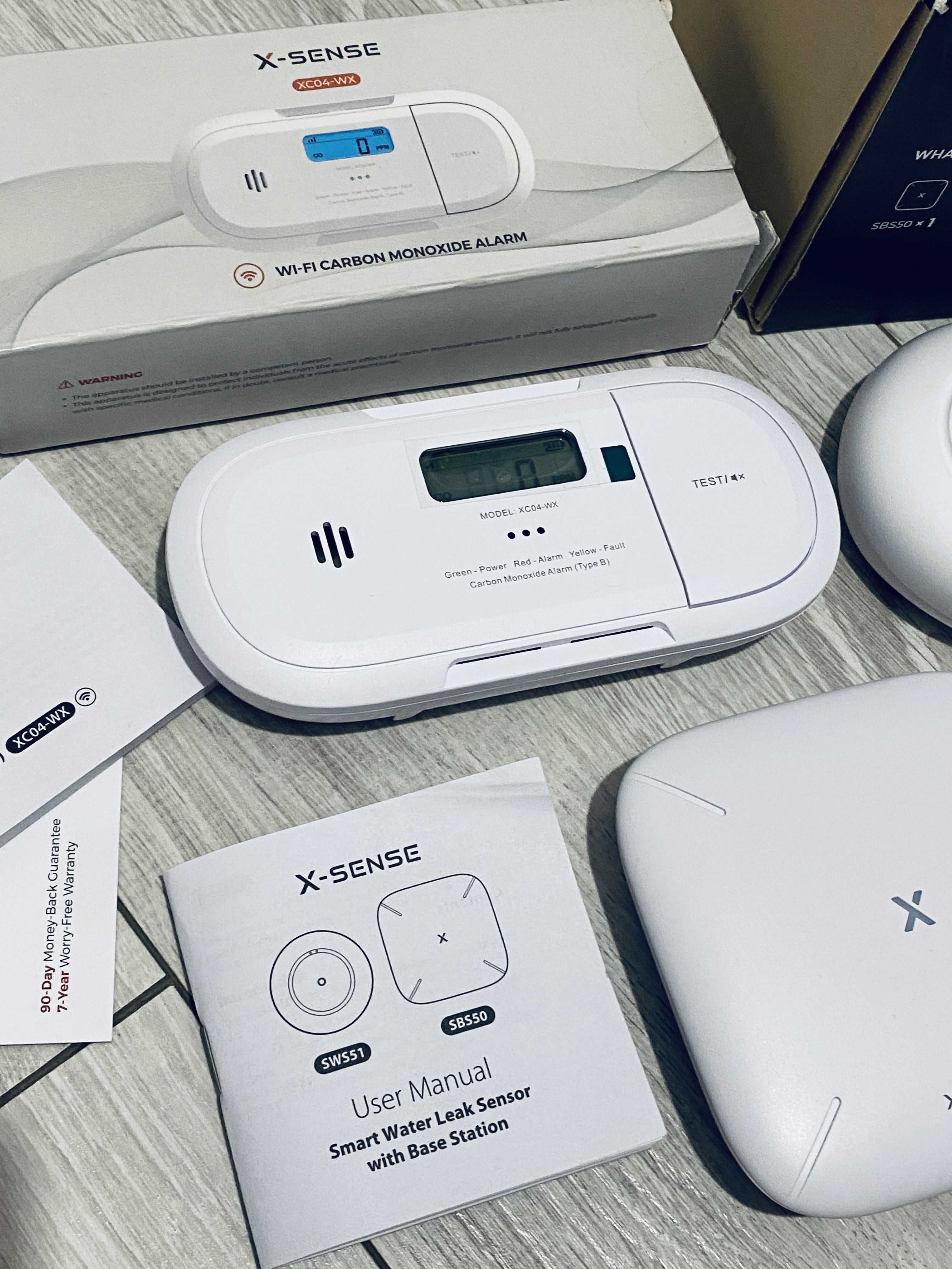 X-sense czujnik czadu centrala 3x czujnik zalania wifi aplikacja