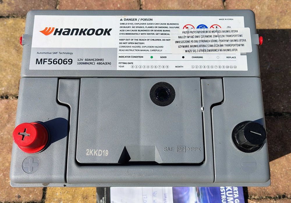 AKUMULATOR HANKOOK 12V 60AH 480A L+ Nowy na Gwarancja-Karwica
