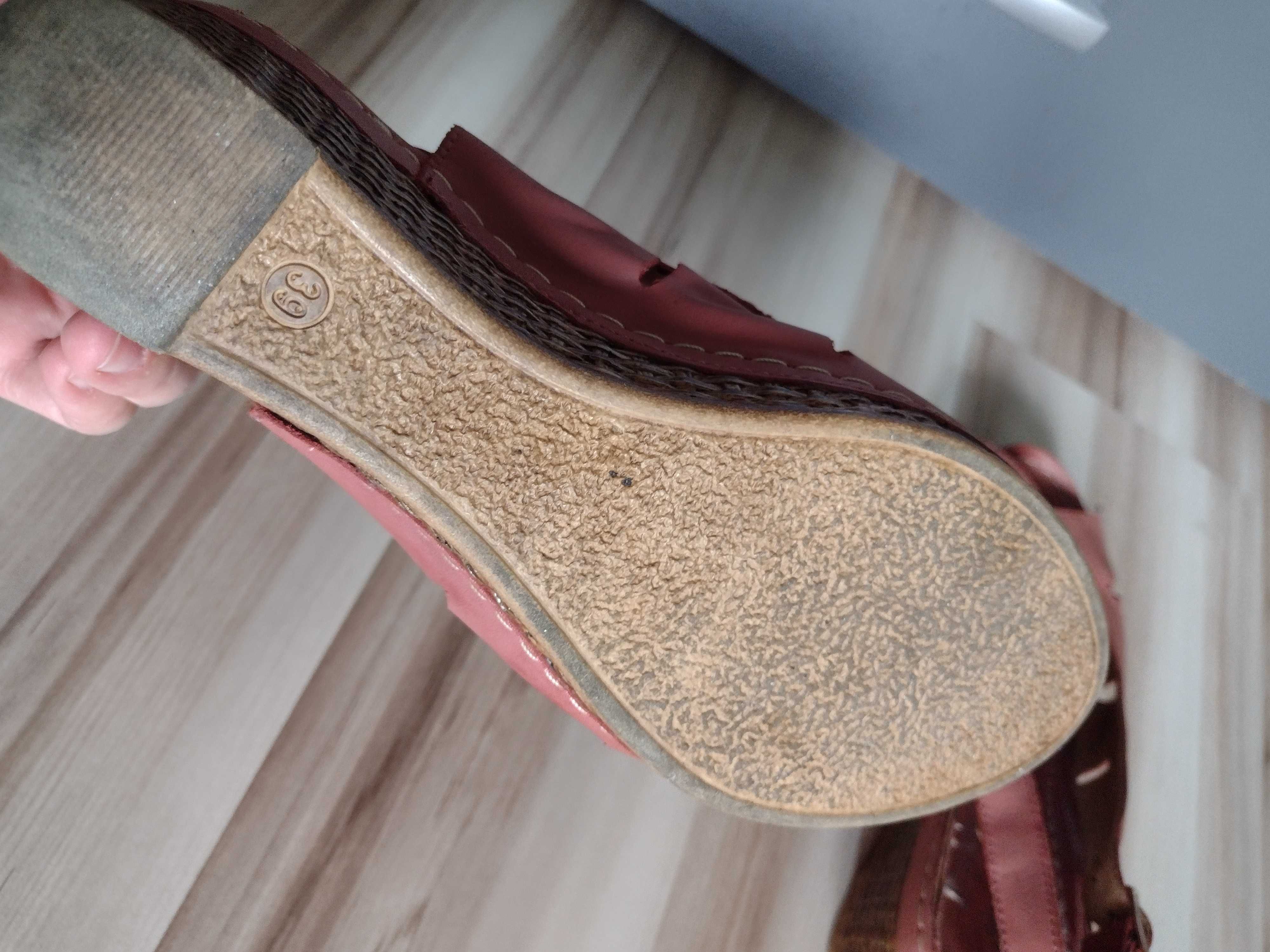 Sandały damskie skórzane Lasocki r 39