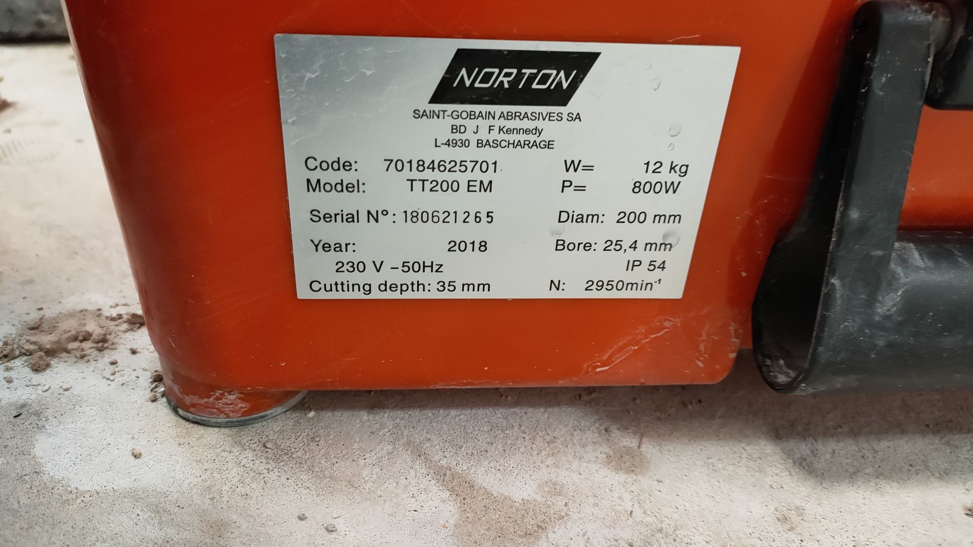 Piła do cięcia płytek norton clipper TT200EM