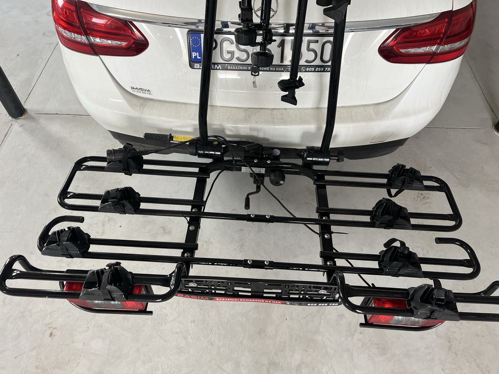 Bagaznik rowerowy na hak na 4 rowery MFT 80kg uchylny Thule