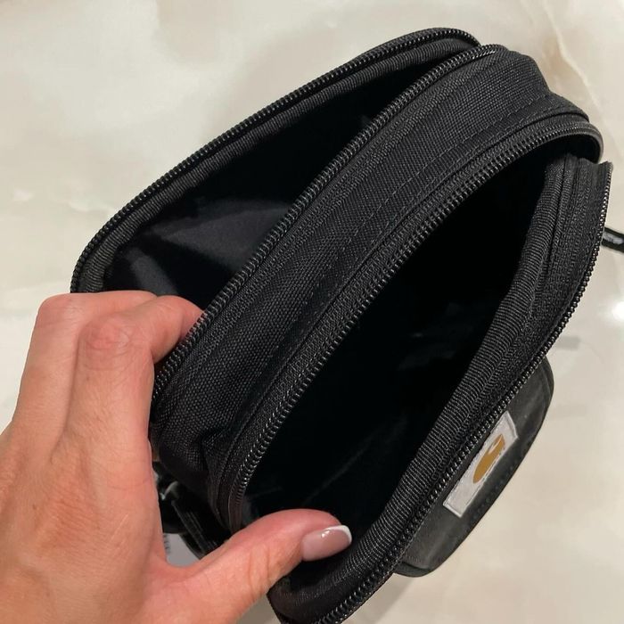Сумка Carhartt WIP ESSENTIALS BAG чорна сіра оригінал оригинал