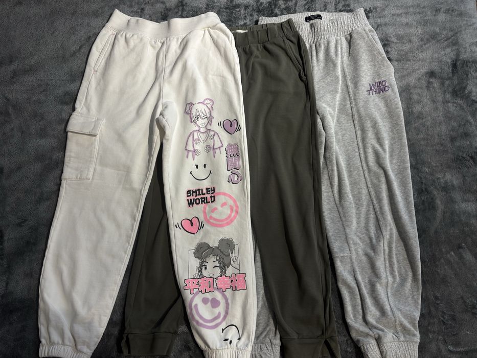 3 pary spodni dresowych 164