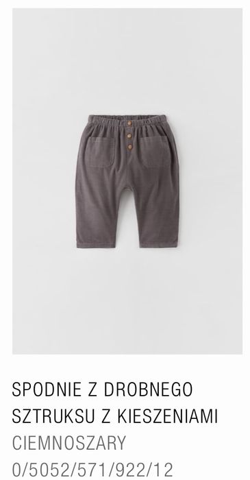 Spodnie z drobnego sztruksu Zara