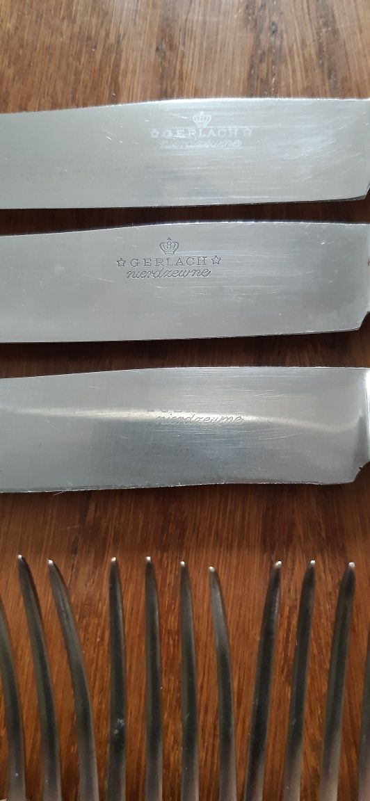 Sztućce posrebrzane Br.Henneberg- przedwojenny wzór dla 6 osób