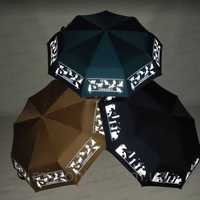 Женский зонт полуавтомат со светоотражающим принтом по куполу
