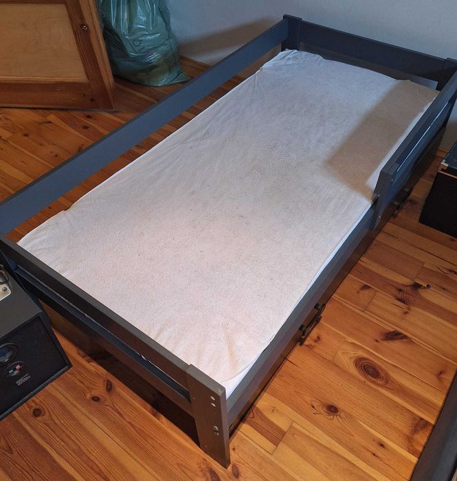 Łóżko dziecięce 160x80 szare Interbeds
