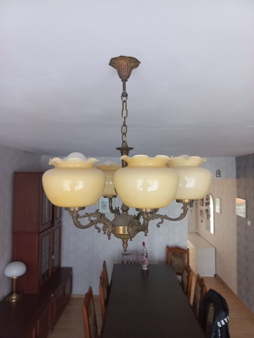 Lampa wisząca mosiężna klasyk