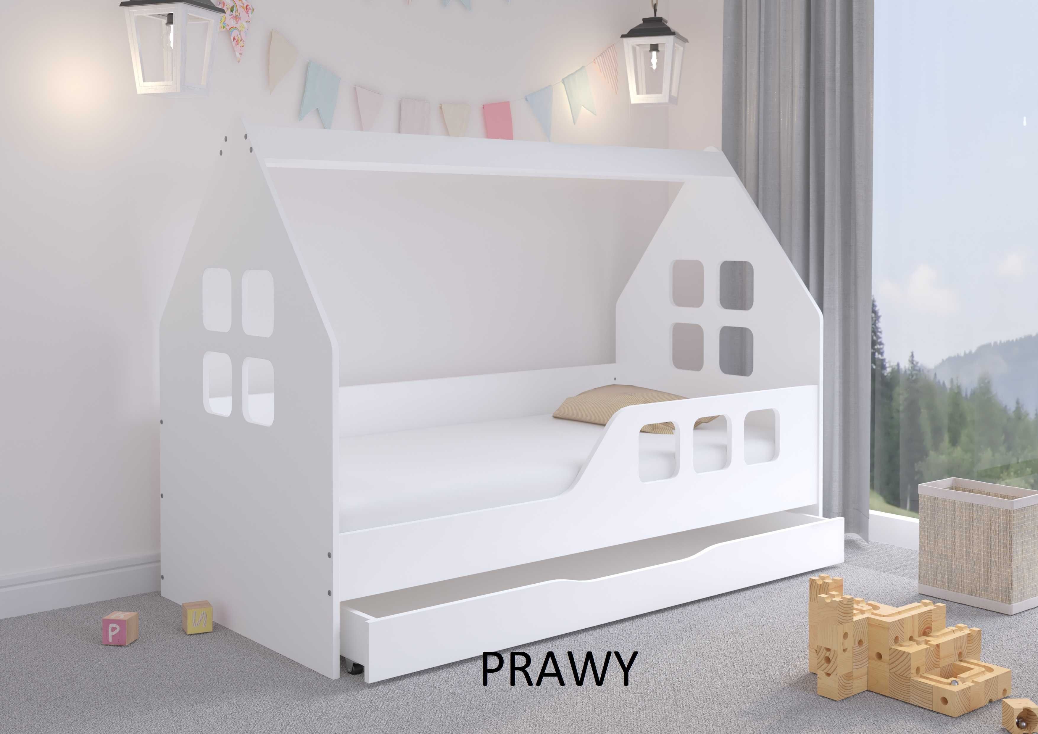 Łóżko dziecięce DOMEK 160x80 + materac + pokrowiec