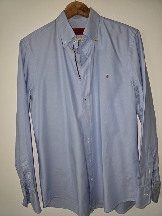 Camisa azul clara em algodão- Carolina Herrera