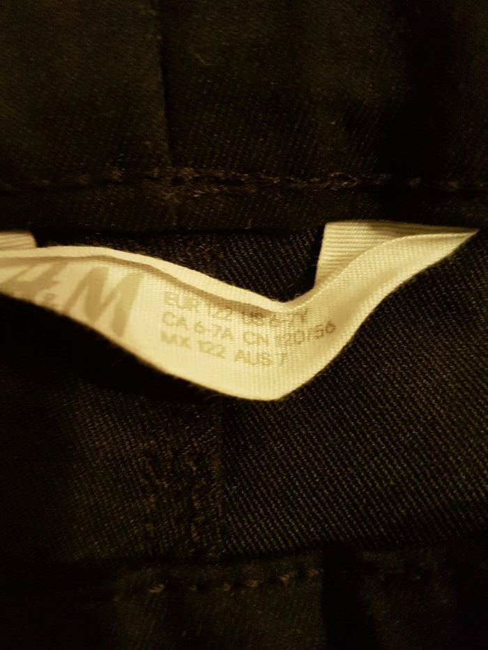 Spodnie H&M 6 lat czarne z brokatowym nogawkami