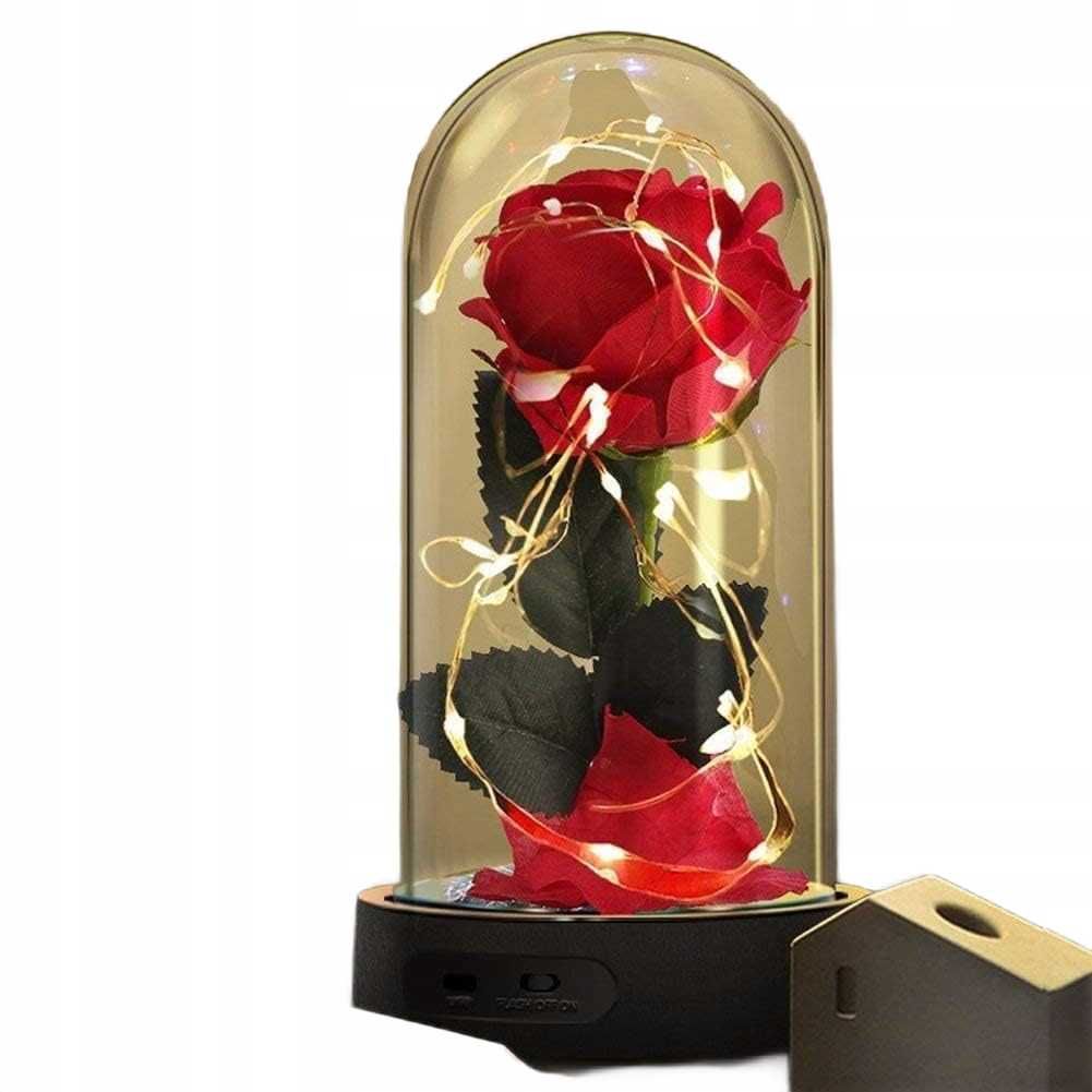 Wieczna róża lampka Miłość walentynki rocznica kopuła RGB
