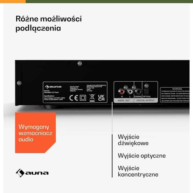 Odtwarzacz Cd Auna Art22 wada N6