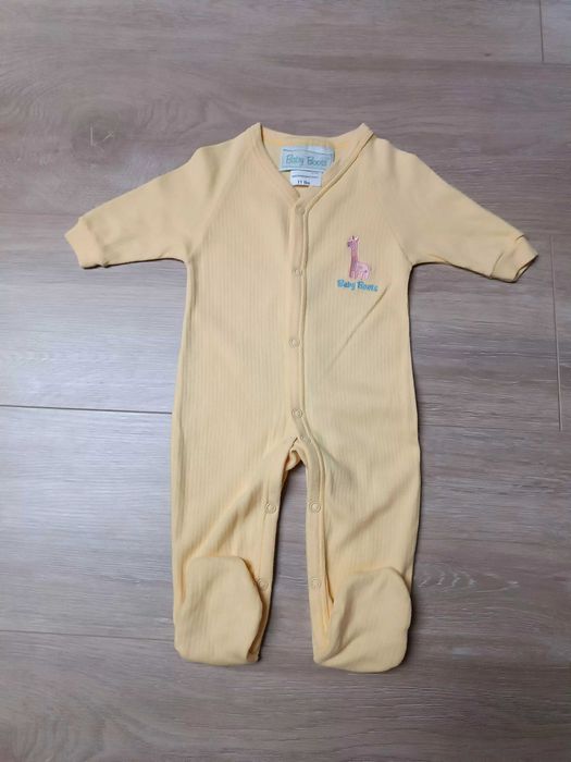 Pajac śpioch żółty bawełna zatrzaski żyrafa 'Baby Boots' 62