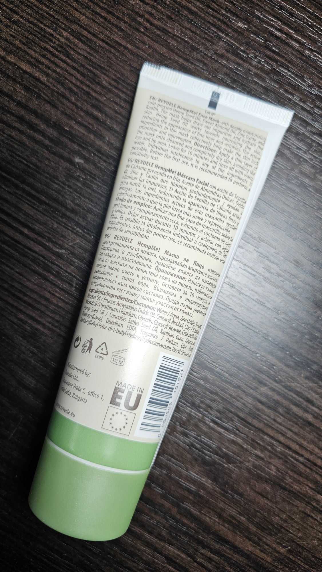 Revuele - Hemp Me, Face Mask. Nawliżająca maseczka do twarzy