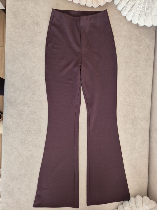 Spodnie dzwony Flary S Jak nowe H&M burgundowe